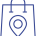 PEPS picto for ethics, small bag icon with location pin