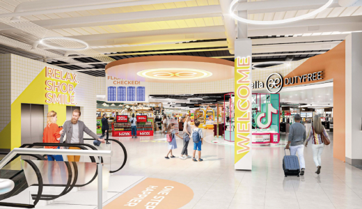 Rendu 3D des futures op&eacute;rations commerciales &agrave; l'a&eacute;roport de London Luton