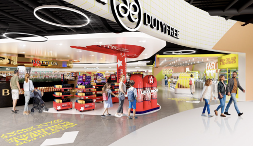 Rendu 3D des futures op&eacute;rations commerciales &agrave; l'a&eacute;roport de London Luton