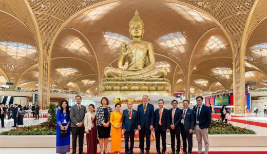 Cambodia opening Ceremony at Techo International Airport