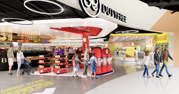 Rendu 3D des futures op&eacute;rations commerciales &agrave; l'a&eacute;roport de London Luton