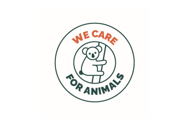 We care for animals icon featuring a koala