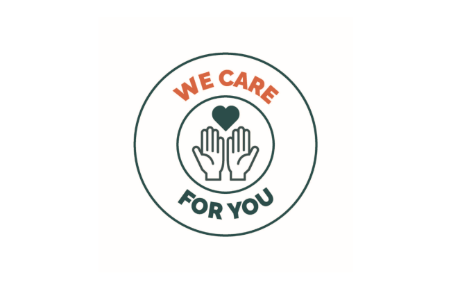 We care for you logo avec deux mains 